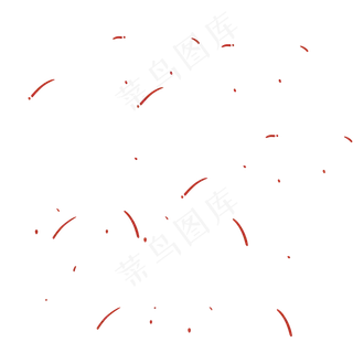 新年卡通手绘烟火花,免抠元素