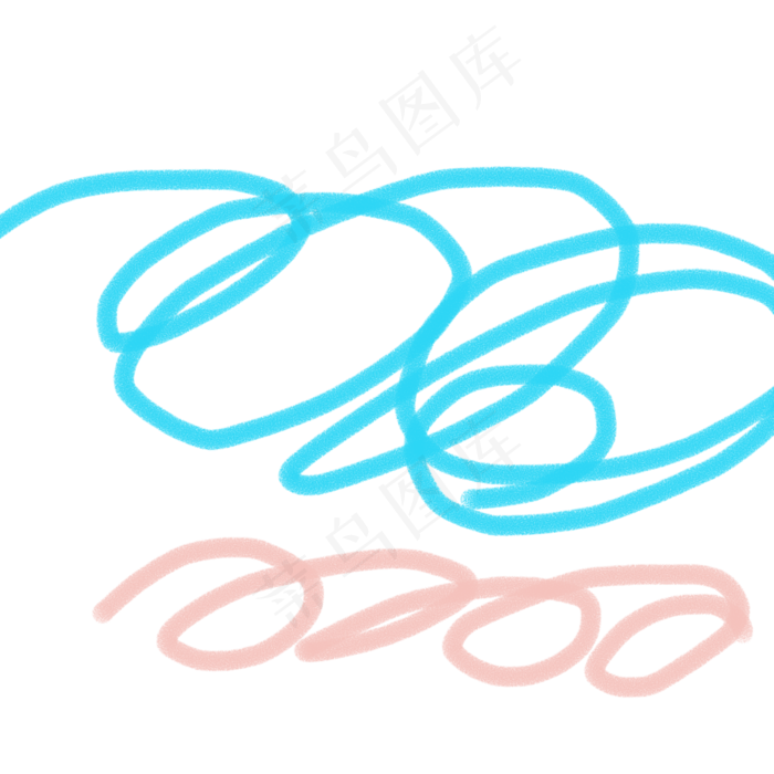 蓝色，粉笔笔刷素材