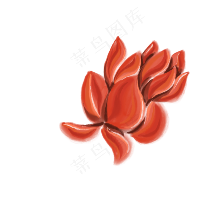 一颗红色的花免抠插图