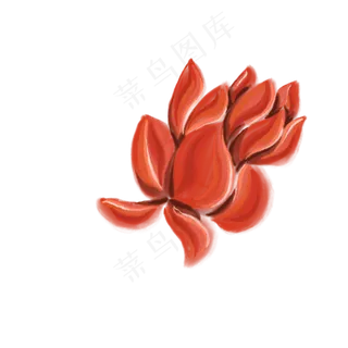 一颗红色的花免抠插图