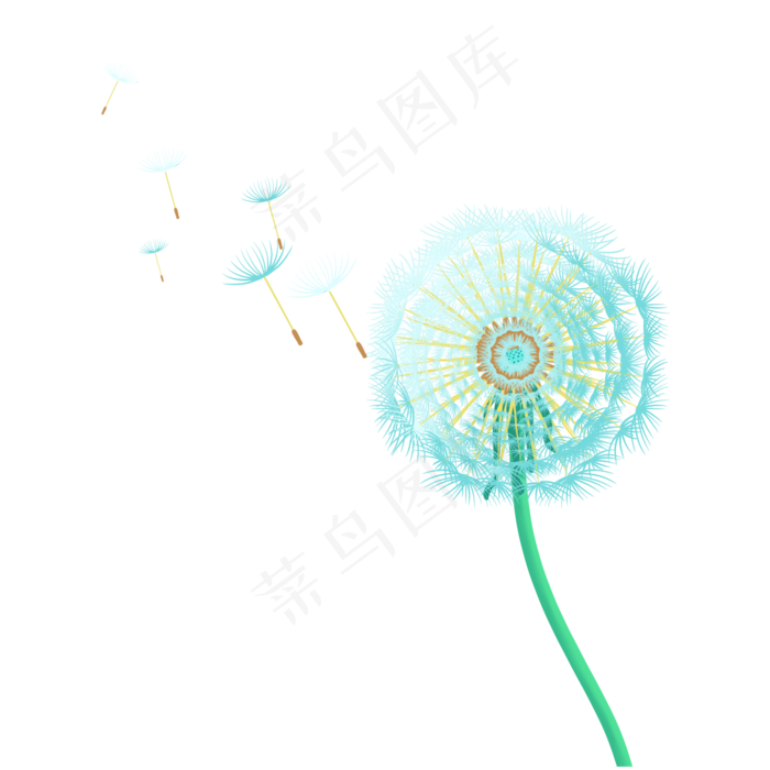 蒲公英绿植,免抠元素(2048X2048(DPI:300))psd模版下载