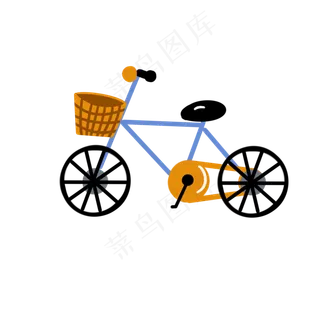 儿童自行车简笔画手绘