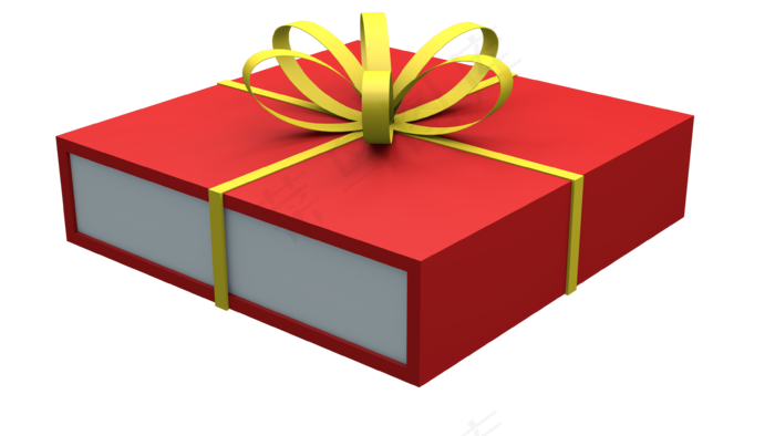 红色送礼盒矢量图,免抠元素