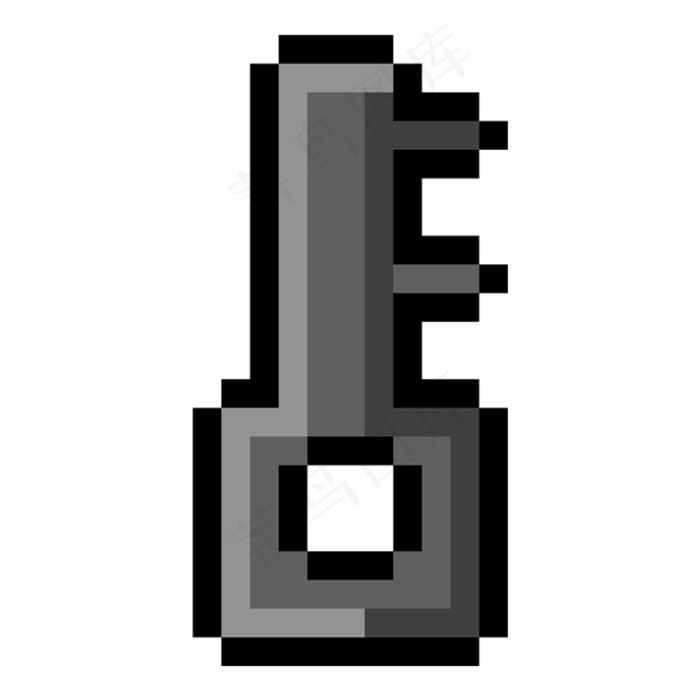 像素风格钥匙图标