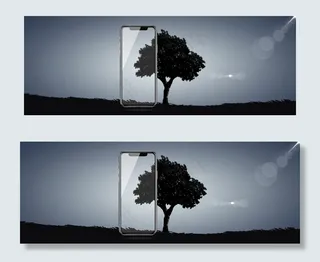 iPhoneX面世大气透明科技banne