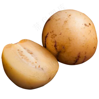 两个美味多汁的人参果