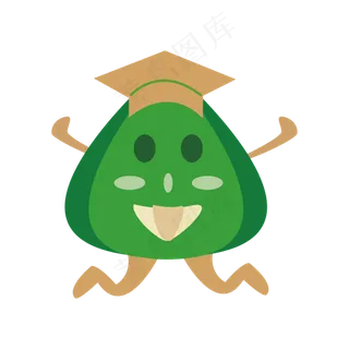 端午节绿色粽子卡通图案