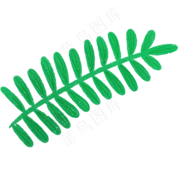 绿色的植物叶子卡通(2000X2000(DPI:300))psd模版下载