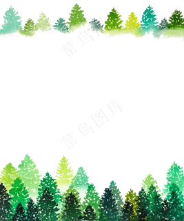 装饰树林夏边框