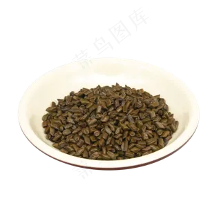 一盘黑色决明子,免抠元素