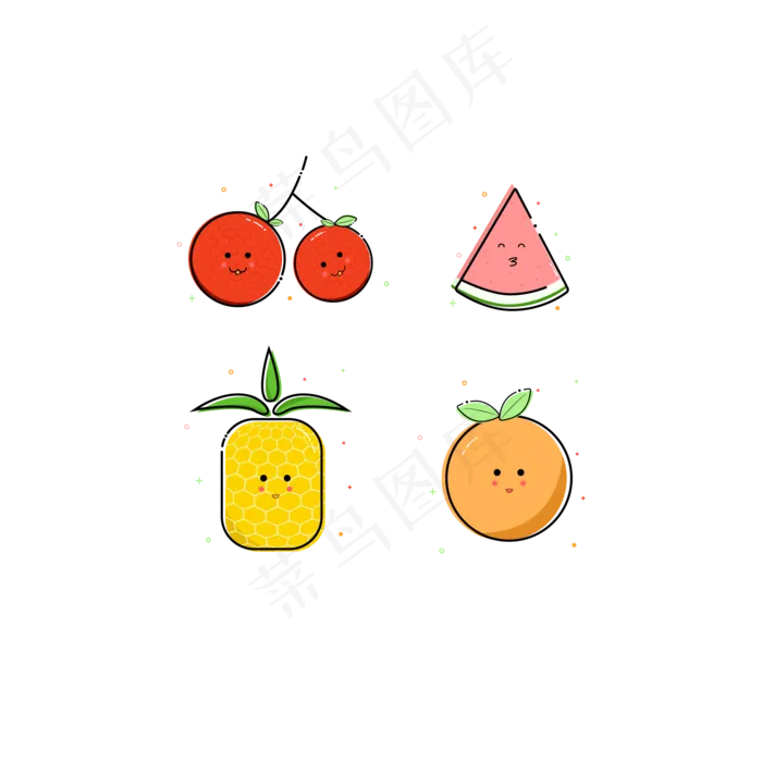 mbe风格水果矢量图(4189X2568(DPI:300))ai矢量模版下载