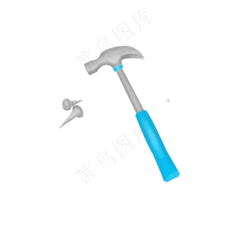 锤子钉子劳动工具