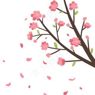 粉色花瓣飘落动图,免抠元素