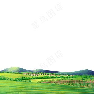 卡通绿色的草地