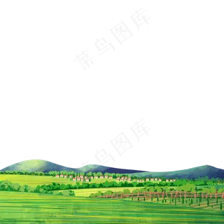 卡通绿色的草地