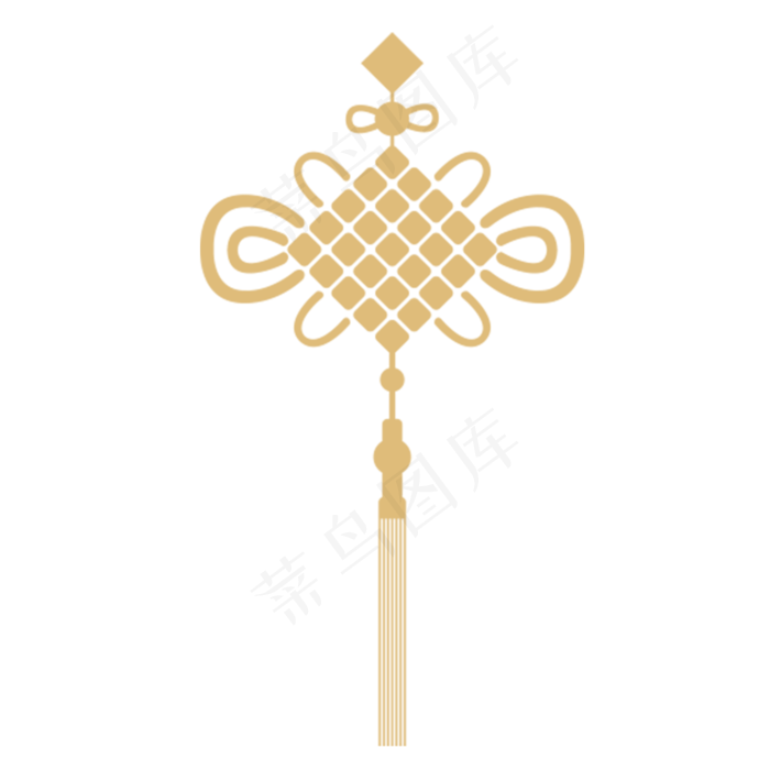 金色中国结,免抠元素