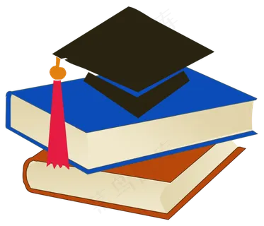 重叠的书学士帽