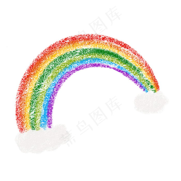 蜡笔粉笔儿童节彩虹,免抠元素(3000X3000(DPI:300))psd模版下载