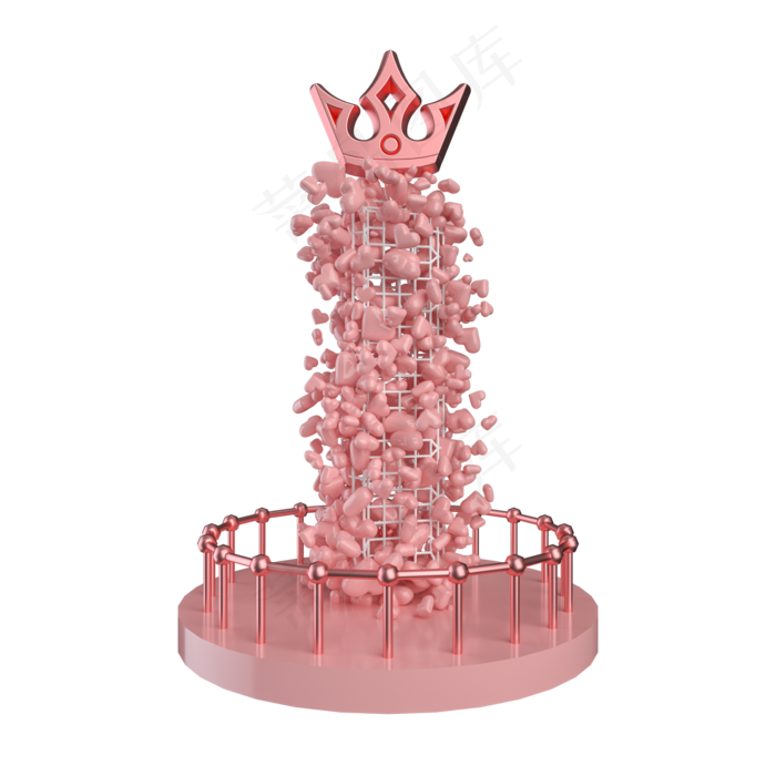 C4D女王节电商心动1折优惠(2000X2000(DPI:300))psd模版下载