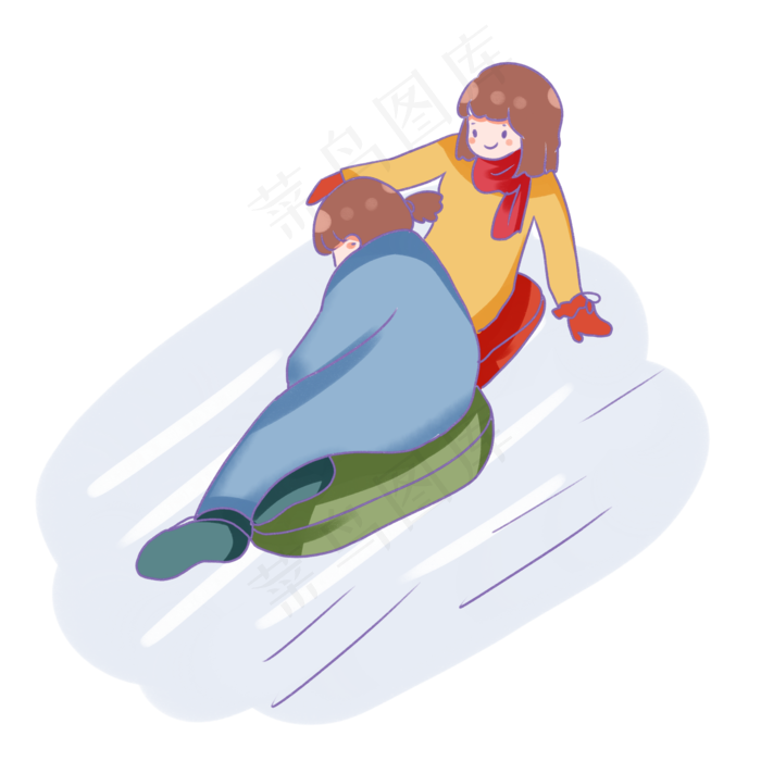 六一儿童节滑雪的小孩