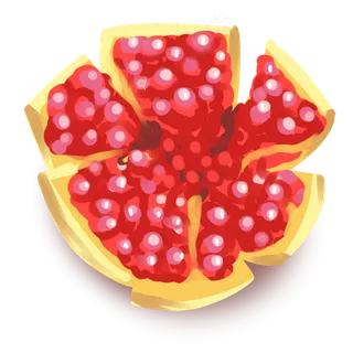 卡通水果石榴系列成熟的