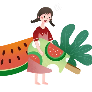 吃冰淇淋的小女孩