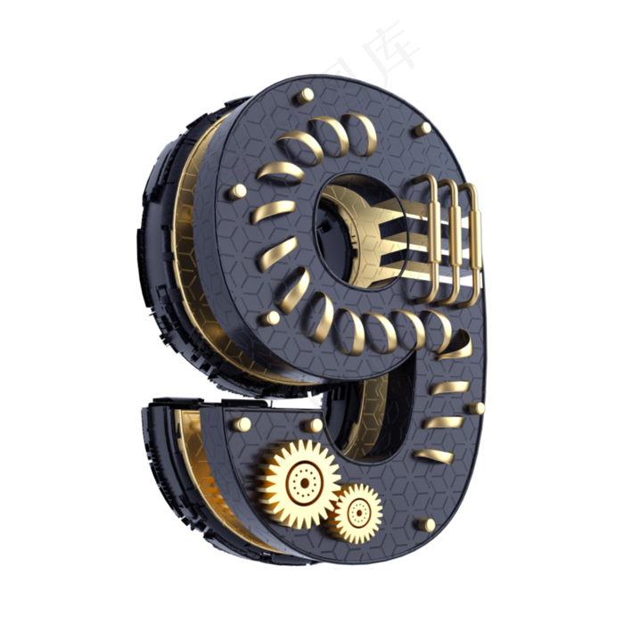 黑金倒计时周年庆数字9