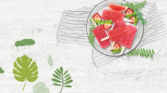 夏日清新卡通手绘美食西瓜