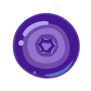 一个水彩风格蓝莓水果