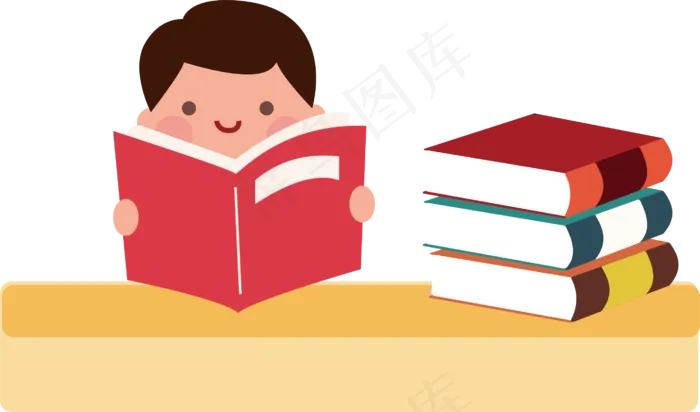 毕业季看书学习(2000X2000(DPI:300))ai矢量模版下载