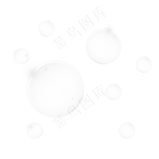 圆形白色漂浮气泡元素,免抠元素