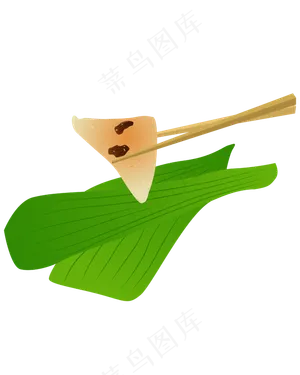 矢量免扣卡通粽子