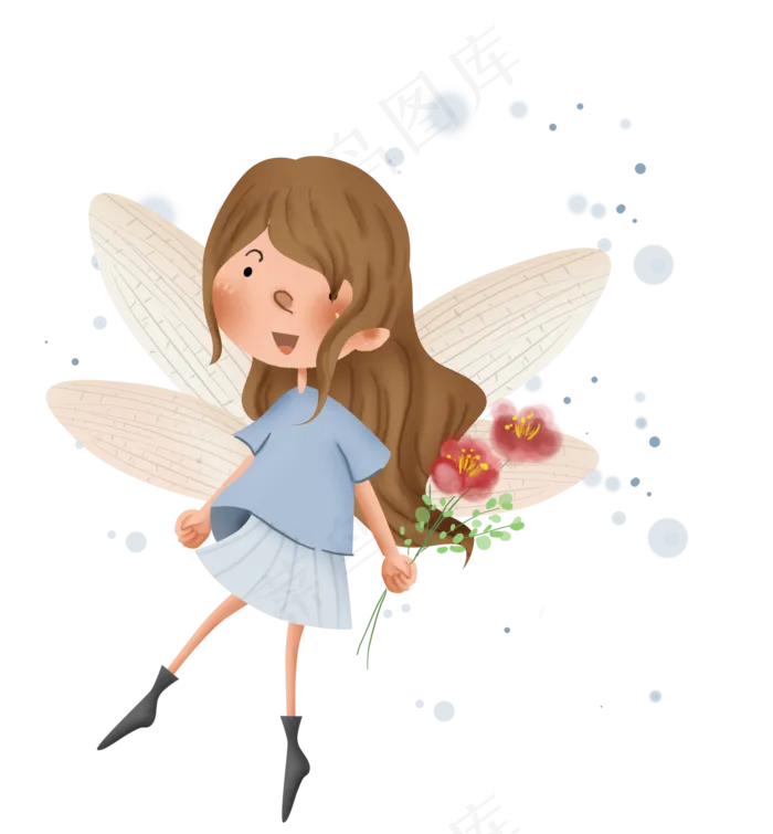 儿童节采花的小精灵(2000X2158(DPI:299))psd模版下载