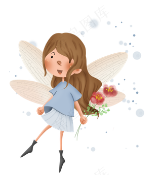 儿童节采花的小精灵