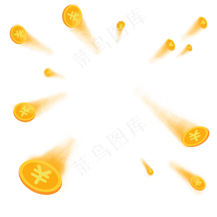 新年金色系拟物电商金币扩散免抠,免抠元素(2500*2504px)psd模版下载