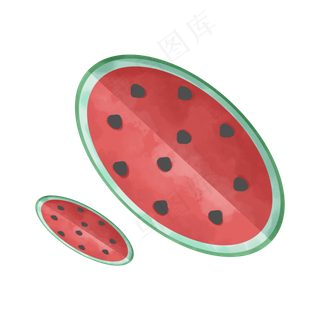 两块切开的西瓜