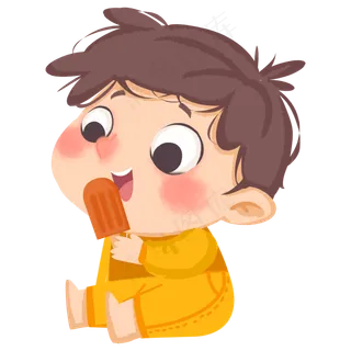 吃雪糕孩子