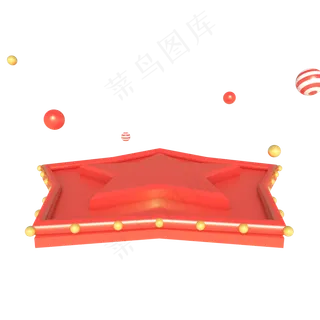 618电商几何漂浮装饰舞台