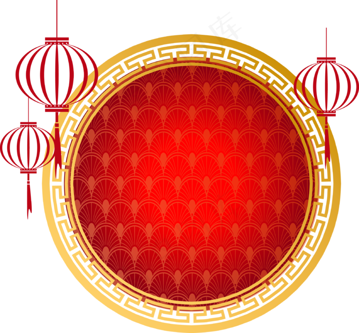 矢量手绘中国挂饰,免抠元素(3288*3053px 300 dpi )ai矢量模版下载