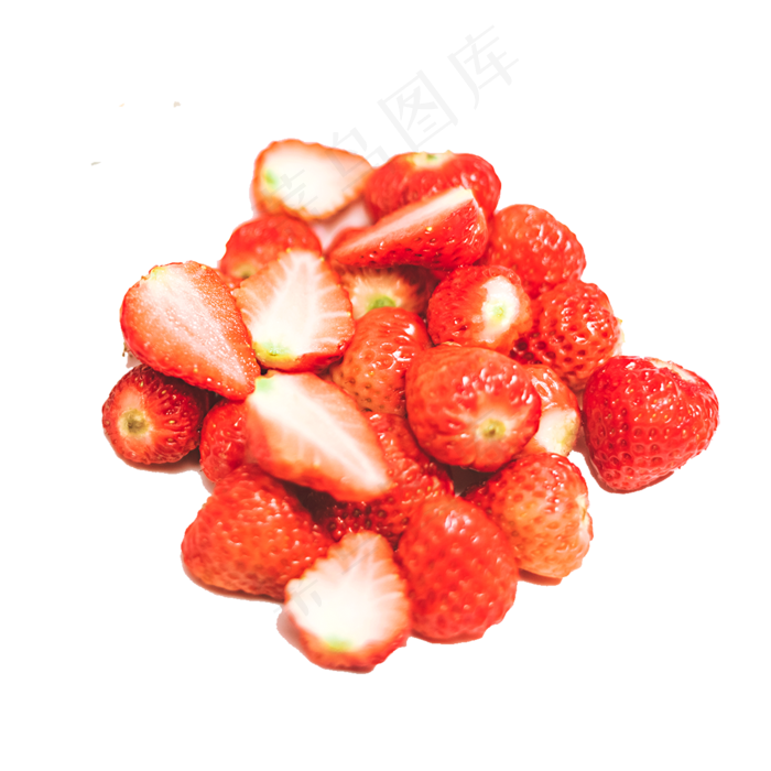 新鲜的草莓果子,免抠元素(2000*2000px 300 dpi )psd模版下载
