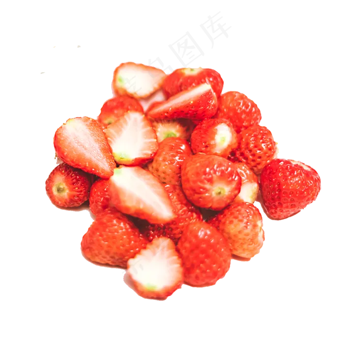 新鲜的草莓果子,免抠元素(2000*2000px 300 dpi )psd模版下载