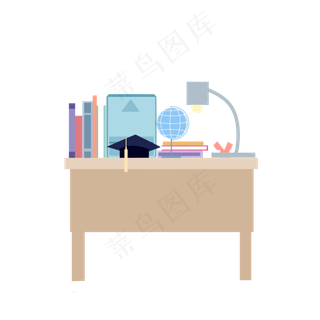 书桌学习台灯书籍