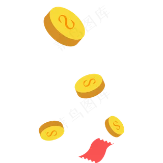 卡通的金色金币