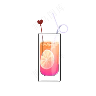 夏季饮料果汁柠檬西柚,免抠元素