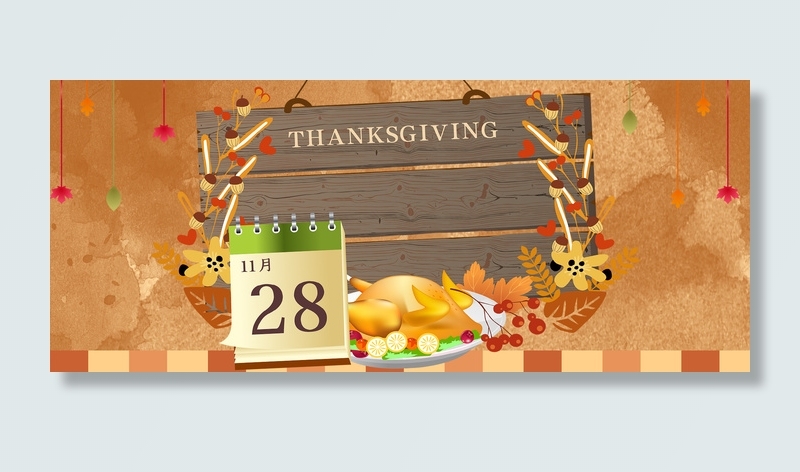创意简约感恩节促销背景
