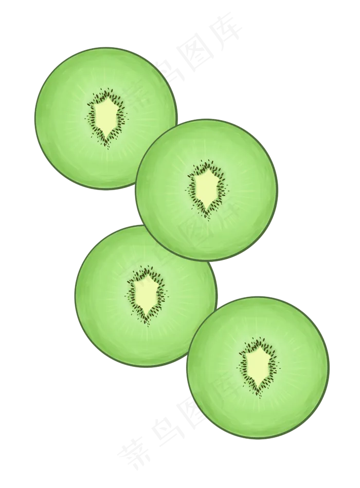 绿色猕猴桃水果(2800X3800(DPI:300))psd模版下载
