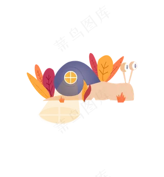 矢量手绘卡通蜗牛