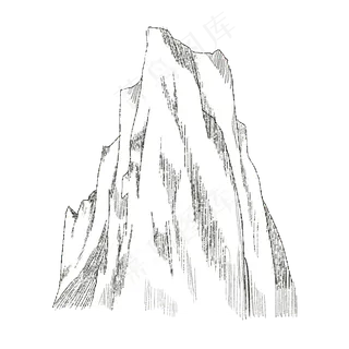 简约线条山