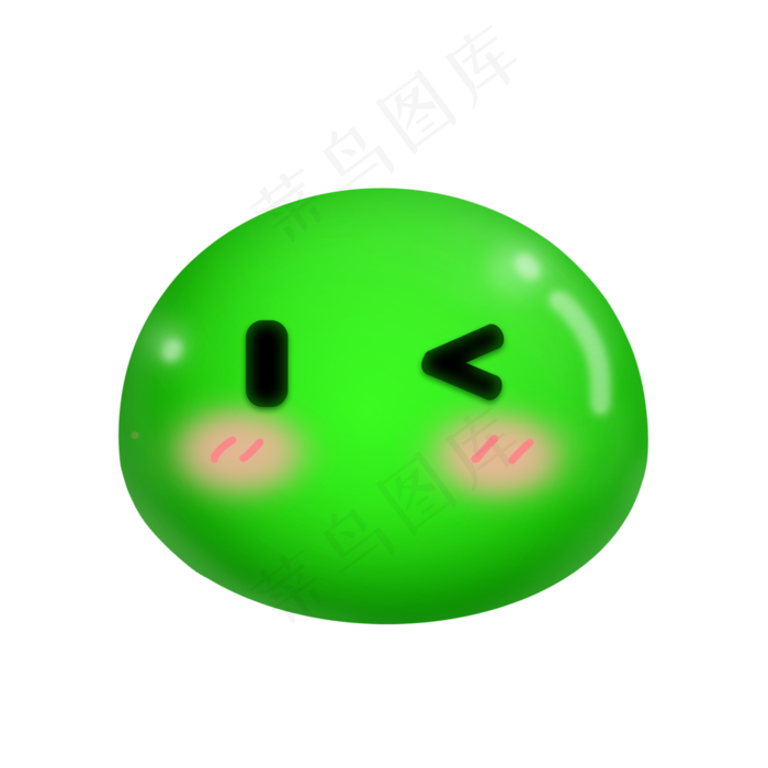 清明节立体风格卡通表情青团免扣