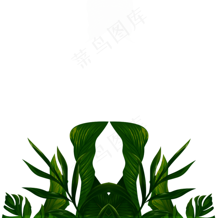 卡通春天植物绿叶下载